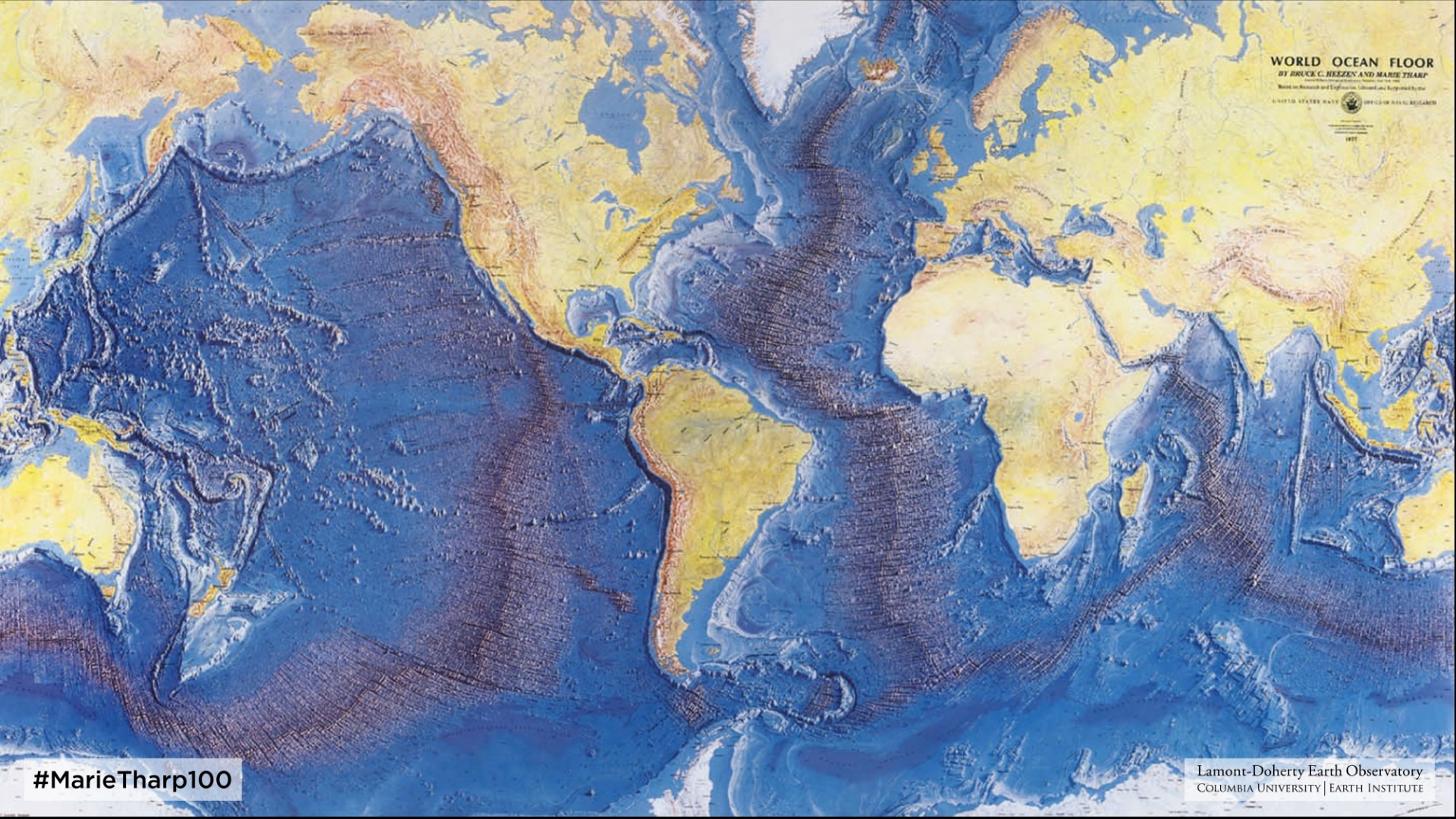 World Ocean Floor Map (1977) by Heezen & Tharp