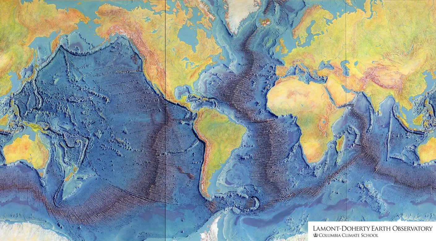 World Ocean Floor Map (1977) by Heezen & Tharp